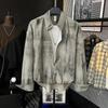 Tie Dye Men's Tie Dye Layered Shirt Jacket Loose Fit Turn-Down Collar Casual  Shirt