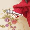 2Pcs 1:12 Doll House Accessories Prop Miniature Metal Microphone