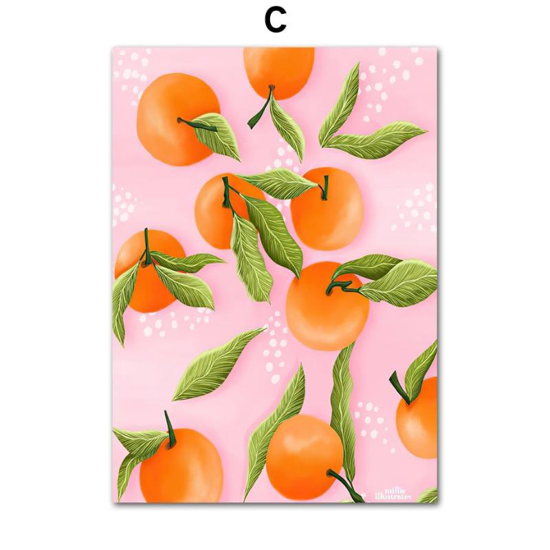 Colorful City Building Lemon Fruit Abstract Landscape Posters and Prints Wall Art Canvas Painting Pictures For Living Room Decor