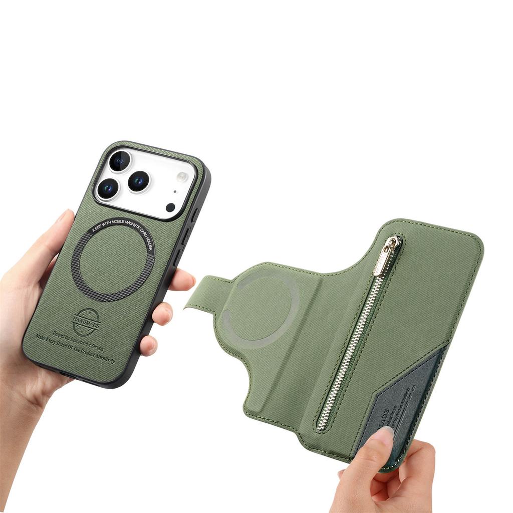 2 In 1 Detachable Magneic Zipper Cards Solt Wallet Leather Case For iPhone 17 Pro Max 16 Plus 15 14 13 12 Flip Bag Pocket Cover