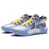 Li Ning Badfive 2 Low Rebound Cushioning Slip Resistant Abrasion Resistant Low top Basketball Shoes Men's Blue Purple ABFS003-2