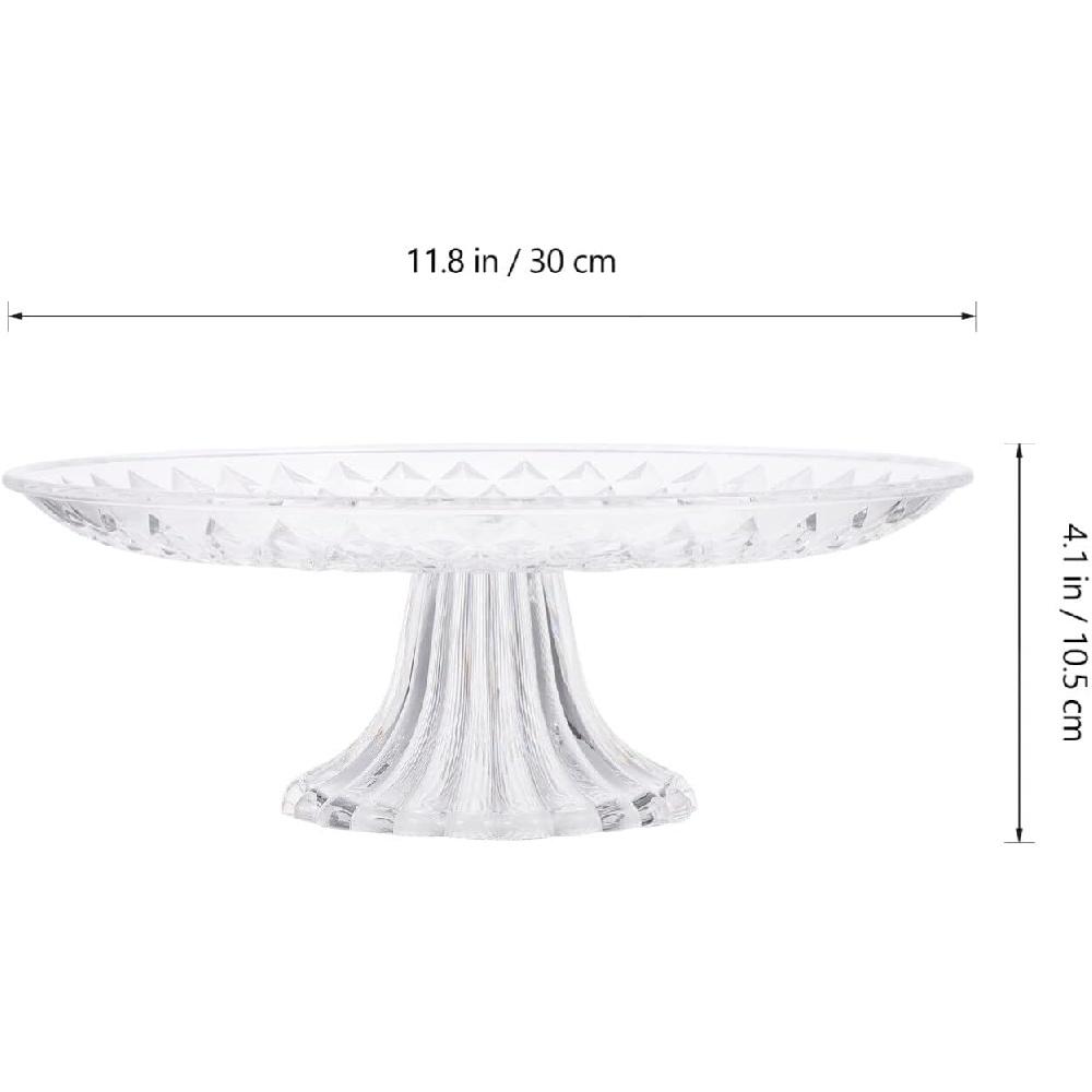 NUOBESTY 1Pc crystal fruit plate set Acrylic Fruit Tray centerpiece fruit stand desserts holder stand food storage tray fruit platter arrangements