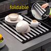 R304 Stainless Steel Kitchen Sink Drainage Grille, Sink and Dish Drainer, Folding and Retractable Drainer