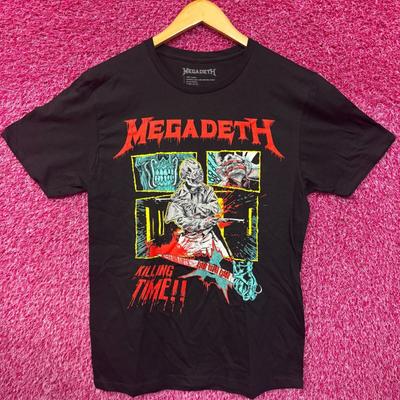 Megadeth Killing Time Crush the World Tour Maglietta Banda Metal M
