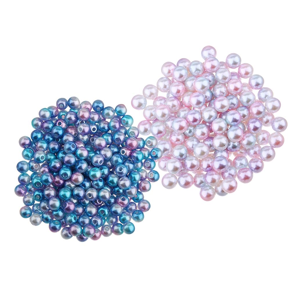 1000 Piece 4mm Colored Imitation Pearl ABS Plastic Loose Beads DIY Jewellery