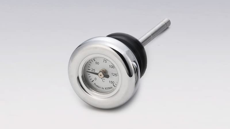 Kijima Motorcycle Dipstick Oil Temperature Gauge for Honda Softail (1984-1999)/XL (1993-2003) with Chrome Bezel (HD-04180)