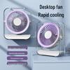Portable Folding Desktop Fan with Long Battery Life - Clip, Stand, or Hang for Office Use