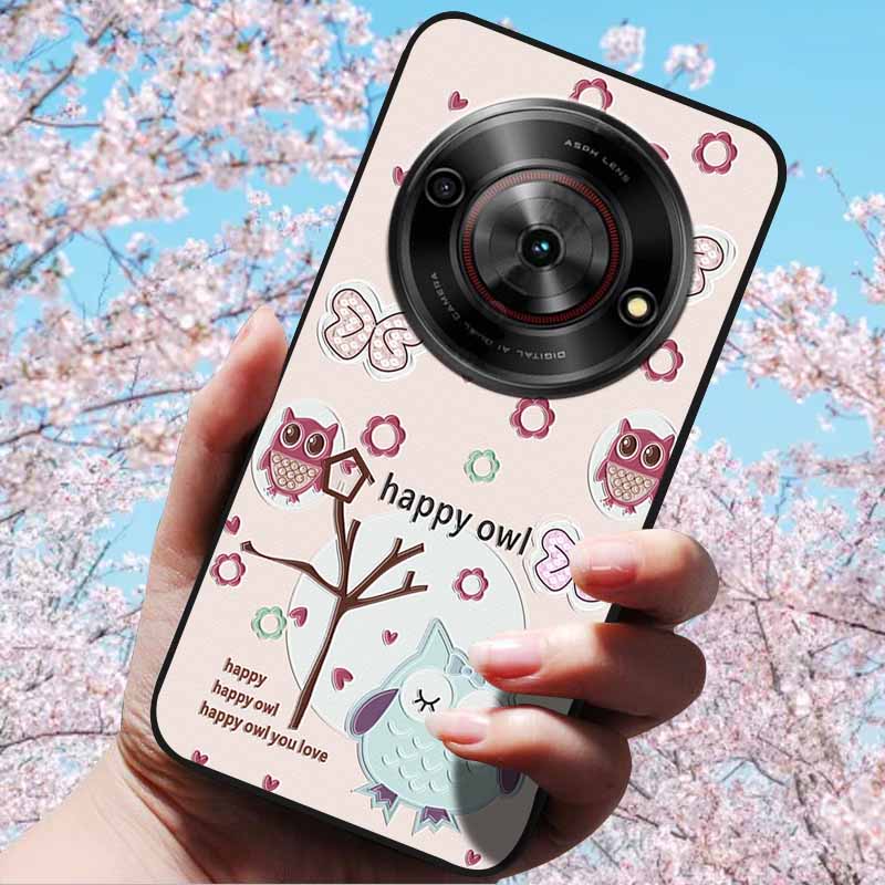For ZTE Blade A75 5G 6.6" Cases 3D Relief Flower Soft Silicone Luxury Cover for ZTE Blade A75 5G 3D Phone Cases ZTE Blade Z2357N