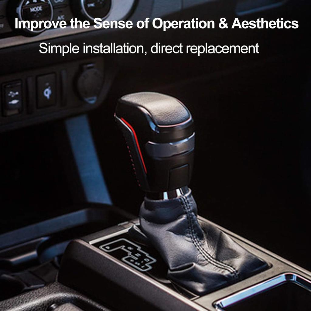 Automatic Shift Knob Handle Fit for Toyota Tacoma PRO 2016-2021 2.7L L4 3.5L V6, Automatic Car Gear Shifter Lever Adapter Replace PTR57-35170 - Black