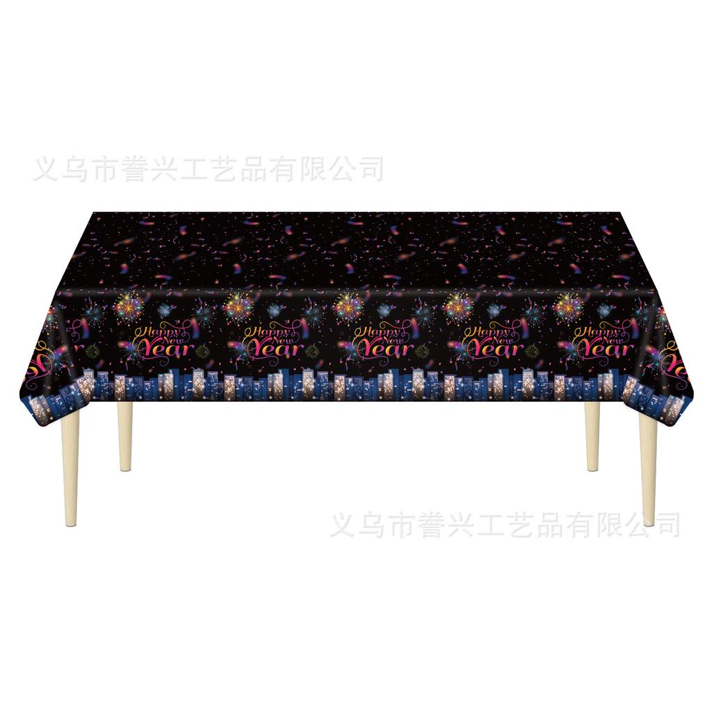 Neujahrsthema Tischdecke Frohes Neues Jahr Feiertag Einweg Pe Tischdecke Partydekoration