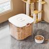 Sealed Dog Food Storage Container Transparent Pet Food Storage Barrel  Pet Supplies