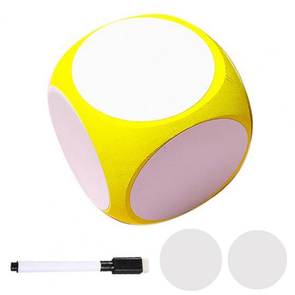 Diy Blank Dice Erasable Foam Dice Game Cube Portable Dry Erase Block Dice Writable Playing Dices Prop Kids Educational Toy