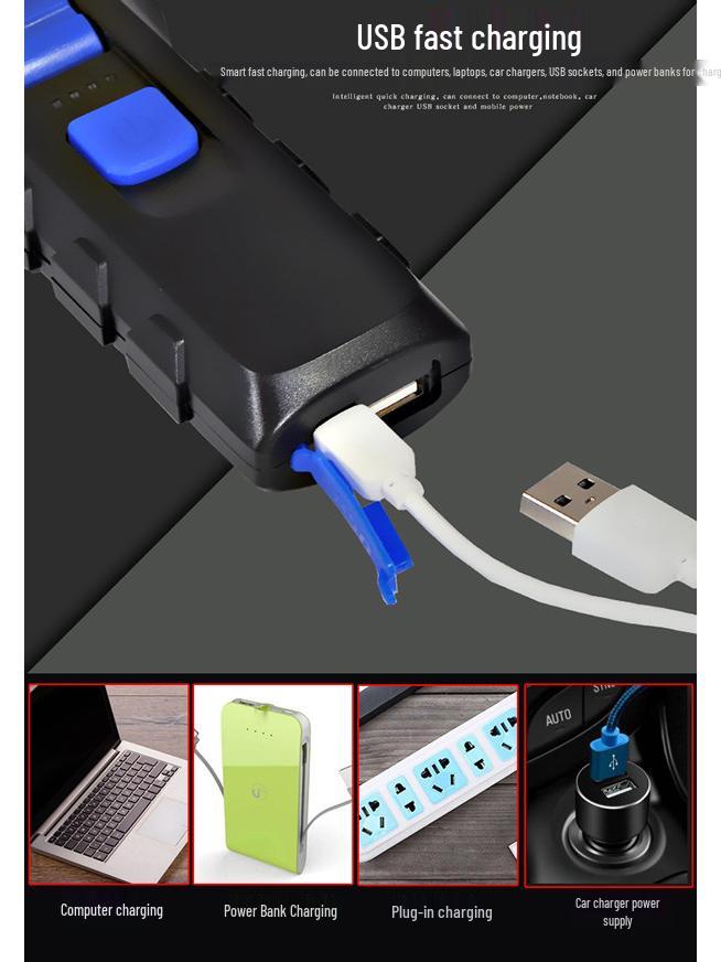 Rechargeable High-Brightness Work Light with Strong Magnet and Long Battery Life for Auto Repair and Maintenance