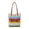 Summer Popular Woven Embroidery Beach Bag Tote Bag Large Capacity Shoulder Travel Bag Straw Bag Fashion New