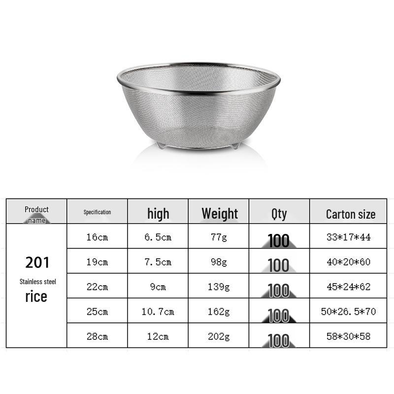 304 Stainless Steel Kitchen Basin - Multi-Purpose: Wash Vegetables, Rinse Rice, Drain, or Mix with Scale