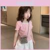 Stylish Mini Handwoven Children's Bag Summer New Fashion Pearl Crossbody For Kids