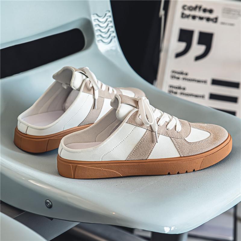 Halbschuhe für Herren Schnür-Mules Männliche Flats Sommer Offene Slipper Herren Pantoletten Herren Casual Board Schuhe 2025