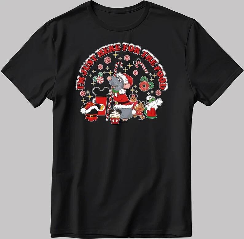 Ratatouille Chef Remy Merry Chirstmas Black TShirt S