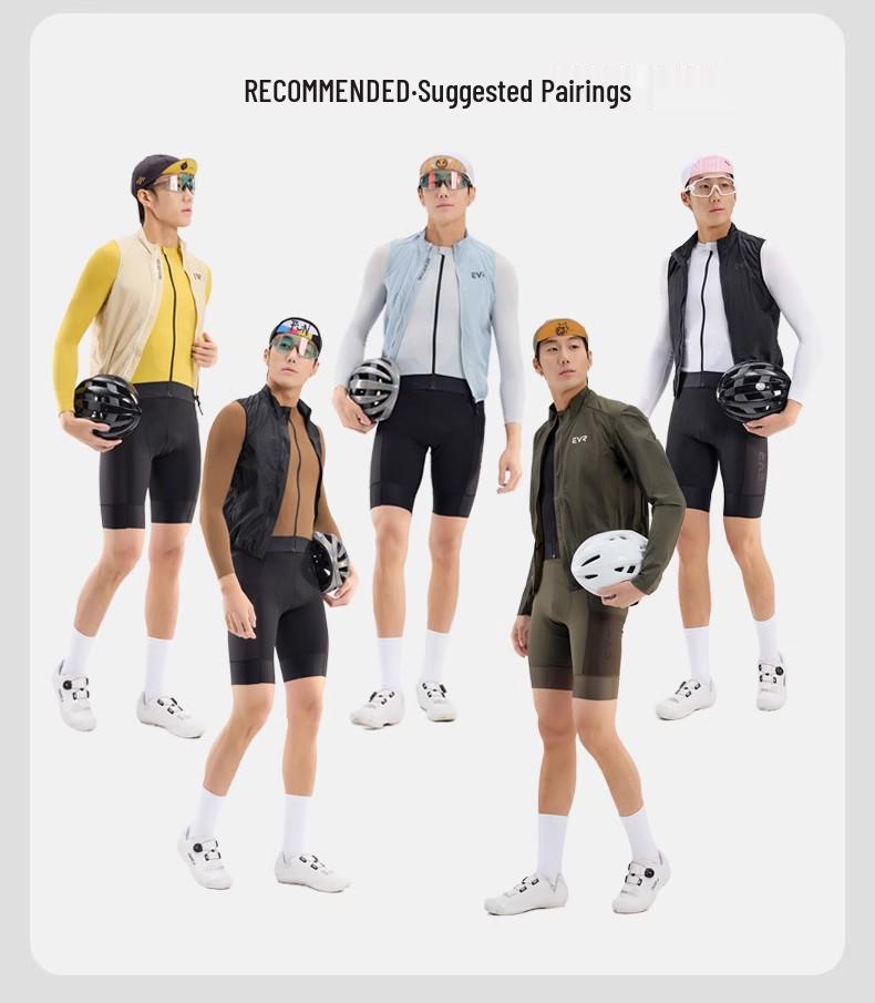 EVR Tech Men's Long Sleeve Cycling Jersey - Moisture-Wicking, UV Protection, Spring/Summer Road Bike Top