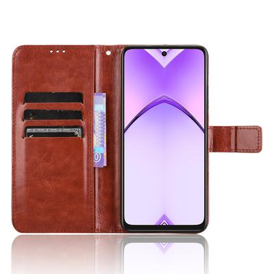 Pentru Oppo A3 4G/A3 5G/A3x 4G/A3x 5G/A40M 4G/A40 4G/A3i 5G/A60 5G Husă Textură Piele PU Cal Nebun Portofel Telefon