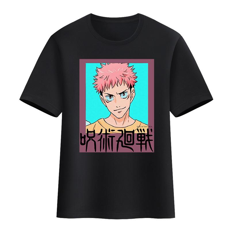 2025 New spell back to battle T-shirt animation two yuan two Nuo knotweed Uhito dog roll spine five cotton short-sleeved T-shirt