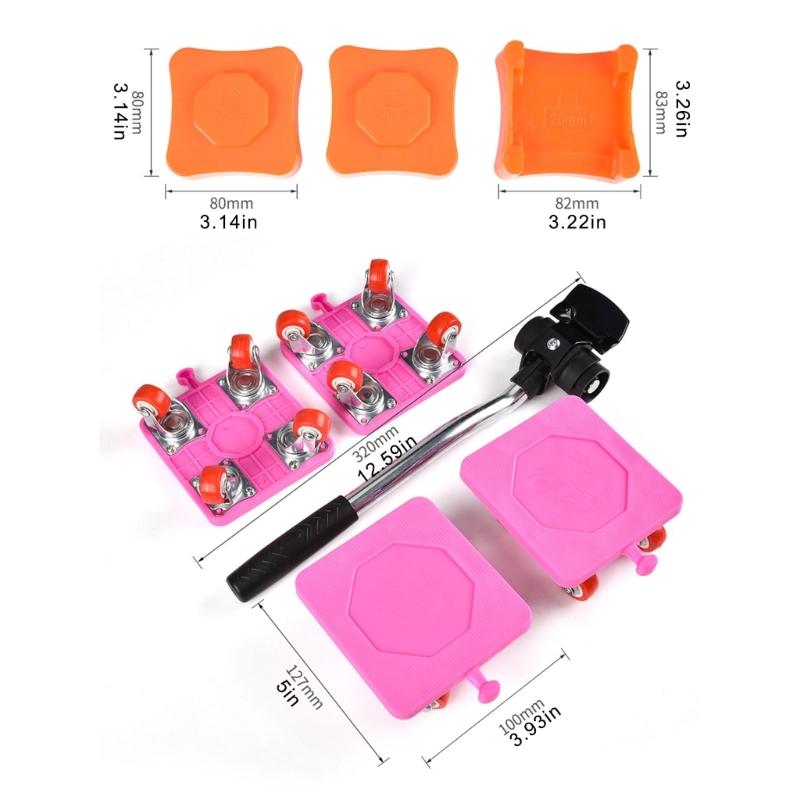 Professional Furniture Transport Wheel Metal Casters multifunction Furniture Moving Wheel Simple Installs for Frequent Use