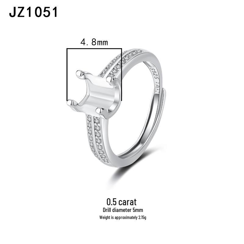 Tingxiang Versatile DIY S925 Sterling Silver Openable Ring Blanks - Multiple Styles