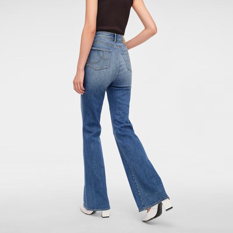 OVVOVV Women's Italian Fabric Flared Boyfriend Jeans