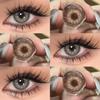 Eyeshare Colorful Contact Lens 2pcs Wusu Series Brown Lens Black Beauty Pupils Natural Look Yearly Contacts