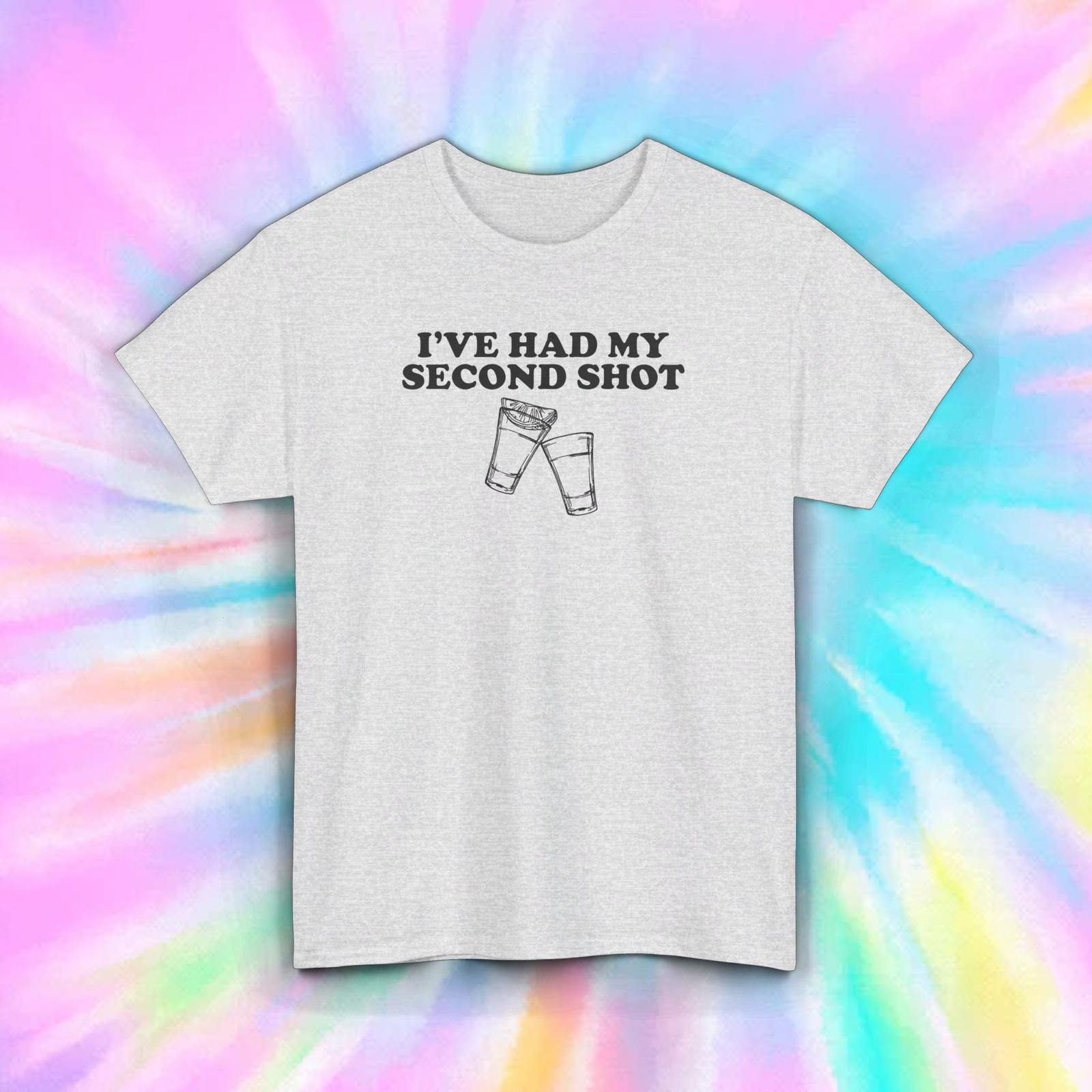 Second Shot Funny T-Shirt Mens Womens Tees Top | Humor Drinking Tee | Party Gift Idea S