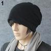 Women Men Fashion Winter Warm Crochet Knit Scarf Hip-Hop Cap Beanie Hat