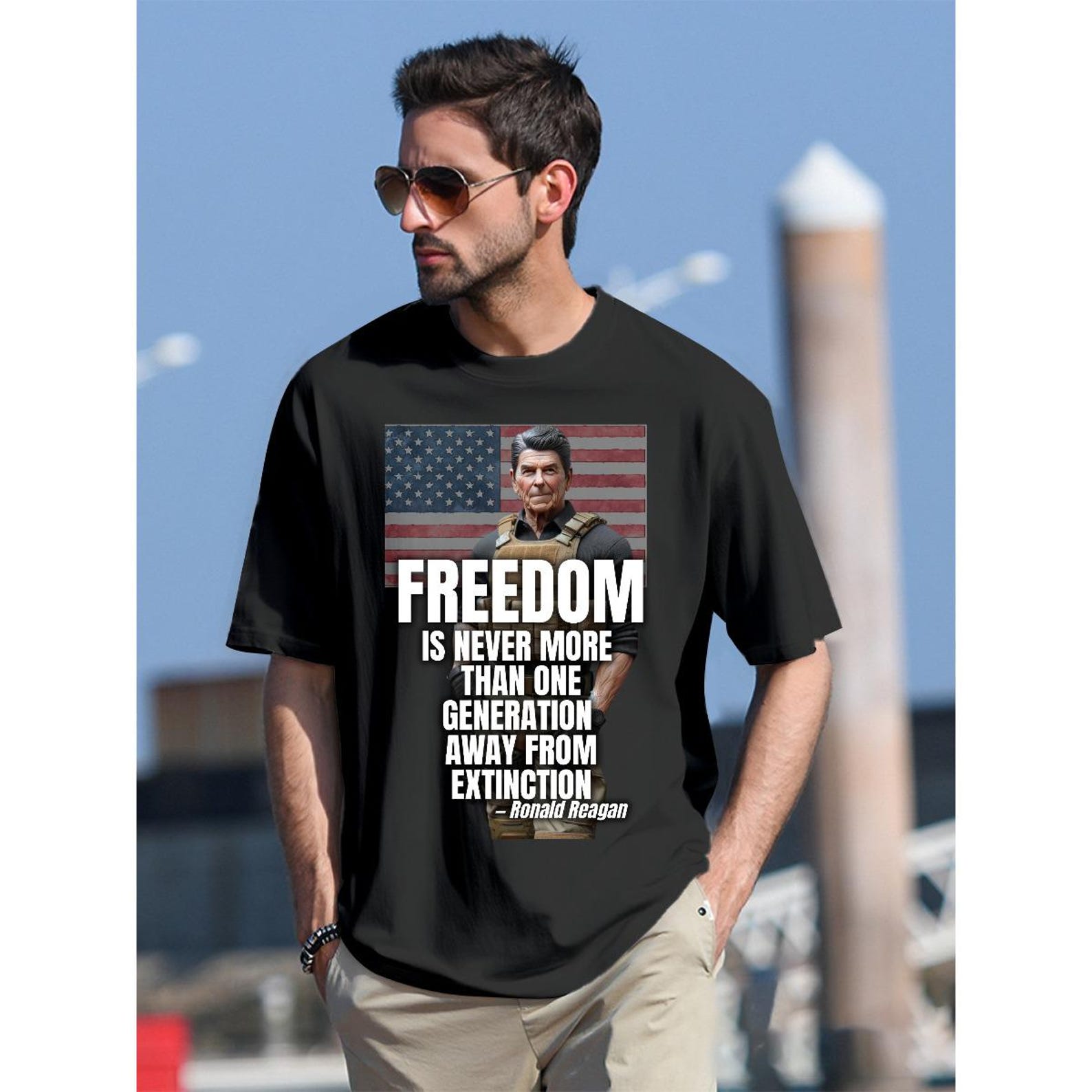 Ronald Reagan Freedom Quote Shirt – Patriotic USA Tee 3XL