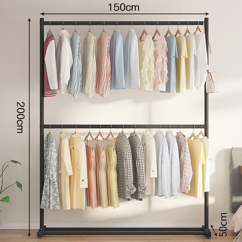 Space-Saving Dual-Layer Clothes Hanger & Drying Rack for Bedroom