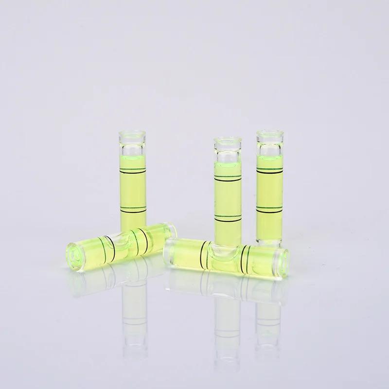 

100 шт. цилиндрический пузырьковый уровень зеленый водный спиртовой уровень измерительный прибор диагностический прибор для измерения падения уровня Nivel Burbuja 10x36mm