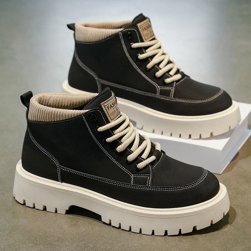 Martin Boots Herren Herbst neue vielseitige Schuhe schmutzabweisend atmungsaktiv stoßdämpfend High-Top Freizeitschuhe