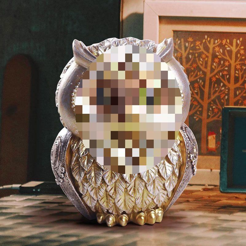 Nordic Retro Owl Figurine: Luxury European-Style Home Decor for Living Room and Entrance Hall.