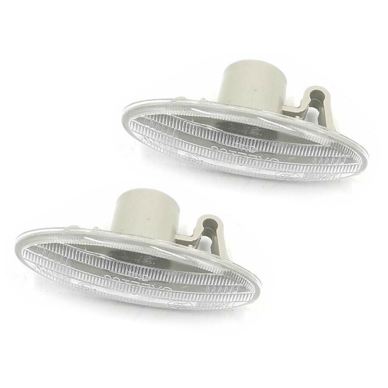2pcs Car Side Turn Signal Lamp Fender Marker Lights Cover 26160-89900 For Nissan Cube Juke Leaf Note Micra X-TRAIL March