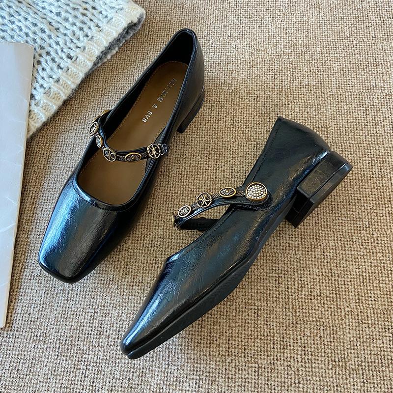 G3760-72 retro thick heel Mary Jane shoes women's 2025 spring and autumn new models with skirts gentle wind evening single shoes women