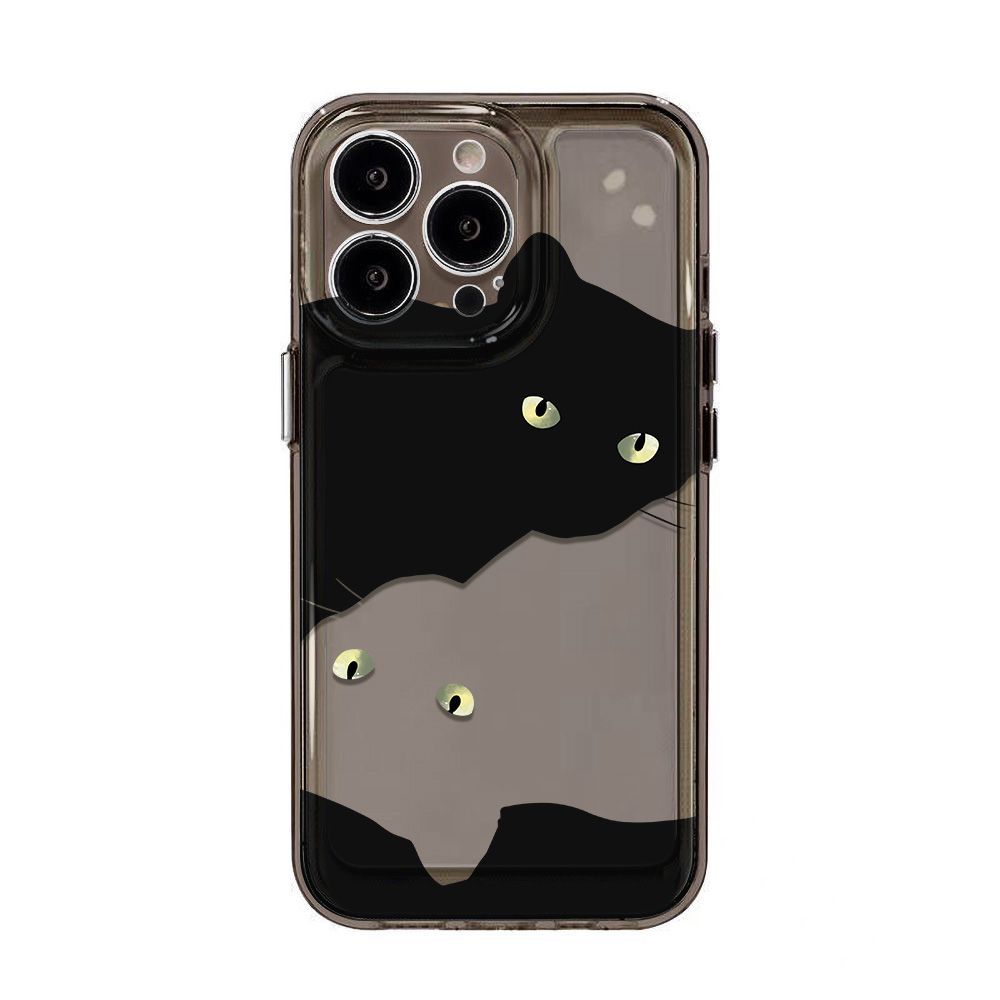 Premium Art Black and White Cat Applicable iPhone17pormax Phone Case 16 Simple 14 Creative 15 Protective Case 13