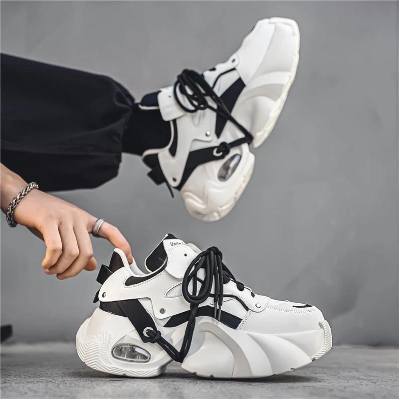 

2024 Осень Новые Мужские Кроссовки Повседневная Мода Толстая Подошва Мужская Обувь Кроссовки Мужские 39 белый