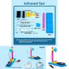 Simulated Infrared Remote Control Fan Model Assembly Set Children Puzzle Toy For Kids Learning And Stem Development
