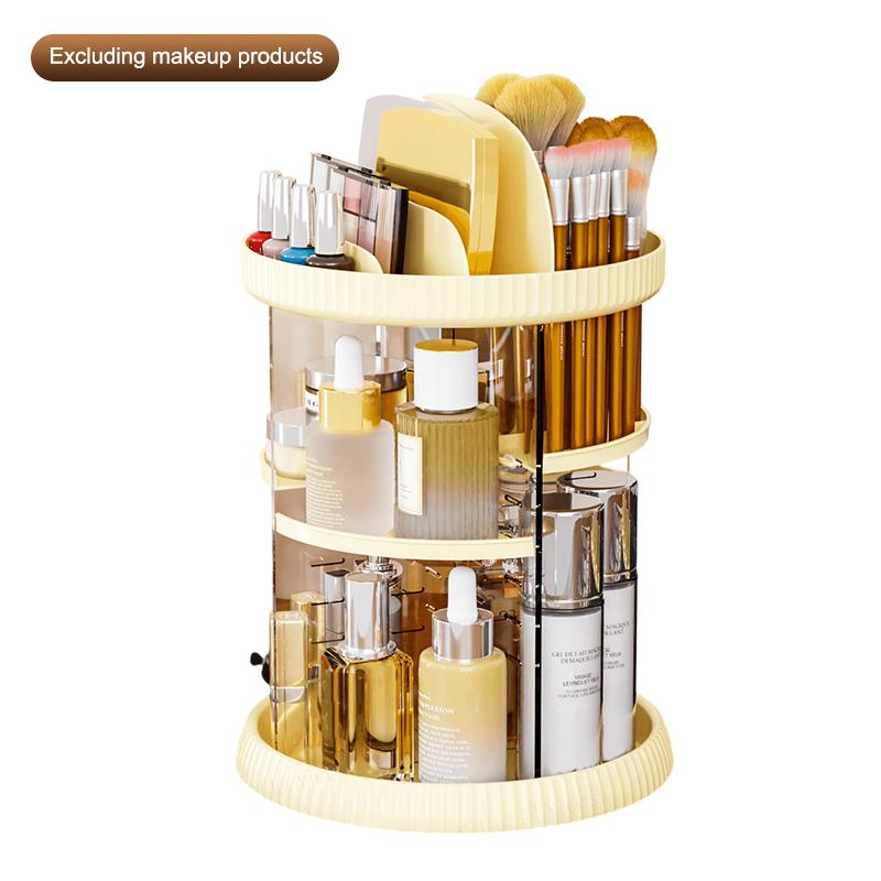 360 Rotating Makeup Organizer For Vanity,Clear Spinning Organizer And Make Up Organizers For Counter