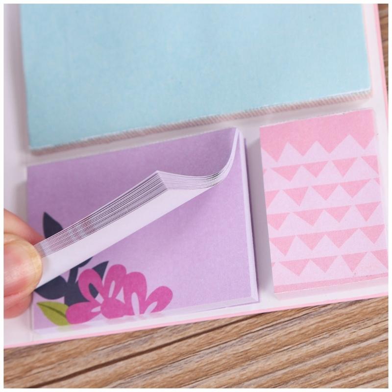 Business Notebook Planner Adhesive Note Set Colorful Adhesive Note Dotted Lined & Blank Pages for Office School Travel