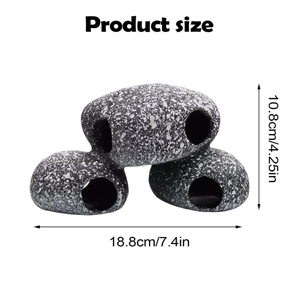 Aquarium Cave Shelter Tunnel Decoration Aesthetic Aquarium Cave For Freshwater Saltwater Shrimp Terrarium Reptile Snake