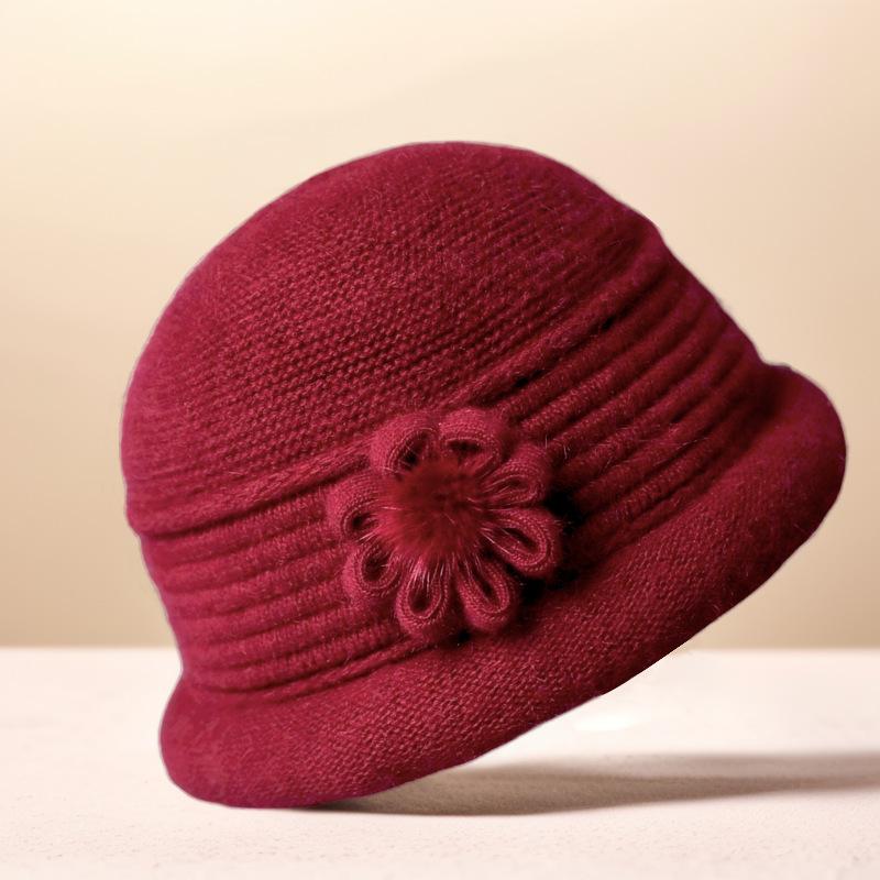 

В язана шапка Універсальна в язана шапка Шапка рибалки з оксамитом Тепло Мамина шапка 4