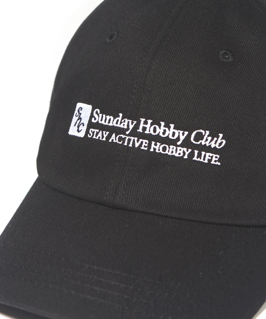 SUNDAY HOBBY CLUB Square Logo Curved Cap - Black