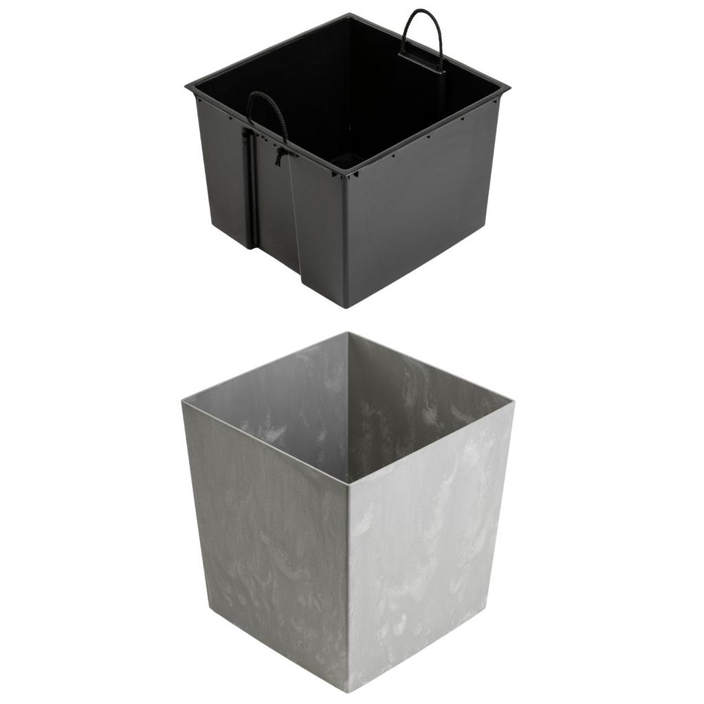 Donica Flore Szary Beton H41X39,5X39,5 Cm