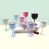 1Pc, 4oz High Aesthetic Value Water Cup With A Tall Handle, 304 Stainless Steel Inner Lining, Transparent Lid, Available In Multiple Colors, Suitable