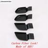 Car Inner Door Handle Bowl Frame Cover Trim Fit For Hyundai Sonata DN8  -  Matte / Carbon Fiber ABS Interior Accessories