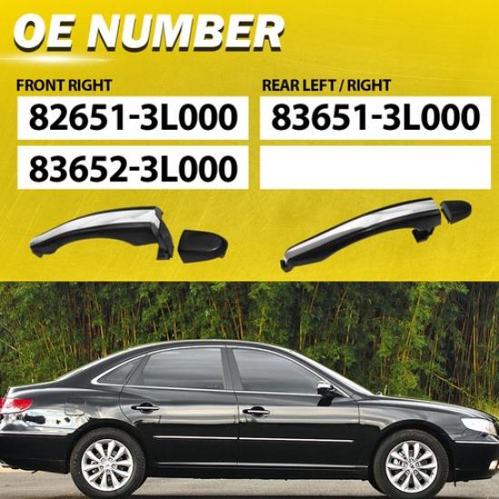 Exterior Door Handle Front & Rear Right Passenger For Hyundai Azera 2006-2011 2x